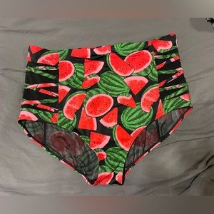Torrid Watermelon High Wasted Swim Bottom